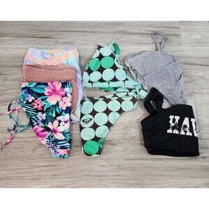 Women's Swiming Tops and Bottoms Size L Lot of 7